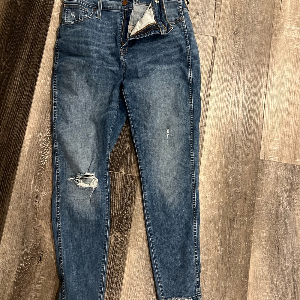 Madewell Excellent condition jeans, size 32, high rise, curvy, super skinny